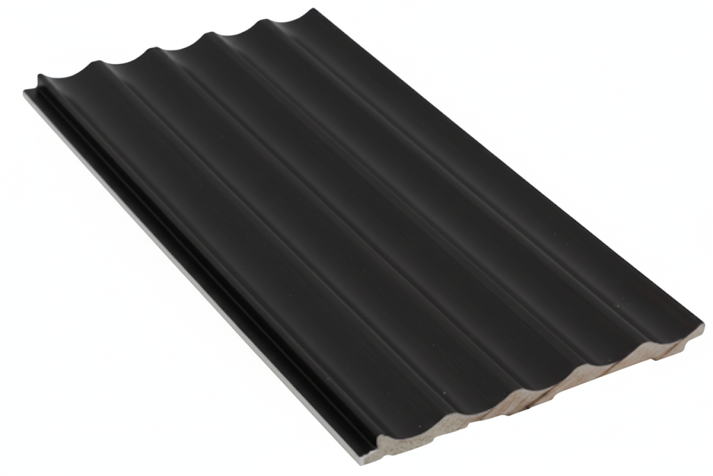 Black Fluted Wall Panel