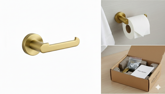 Toilet Paper Holder-Brushed Brass