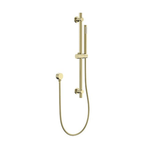 Single Shower Rail Sliding Bar- Brushed Brass