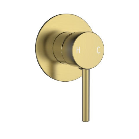 Wall Mount Mixer Shower Bath-Brushed Brass