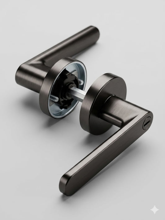Slim Edge Entrance Door Lock-Gun Metal