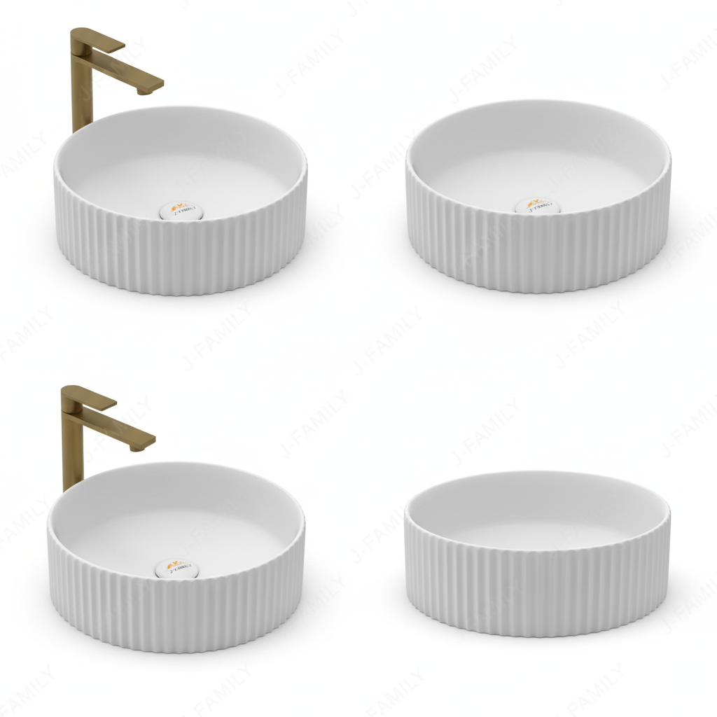 Fluted Vanity Basin