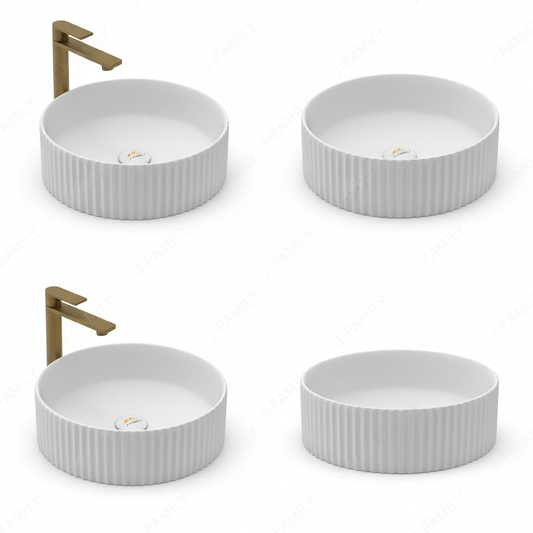 Fluted Vanity Basin